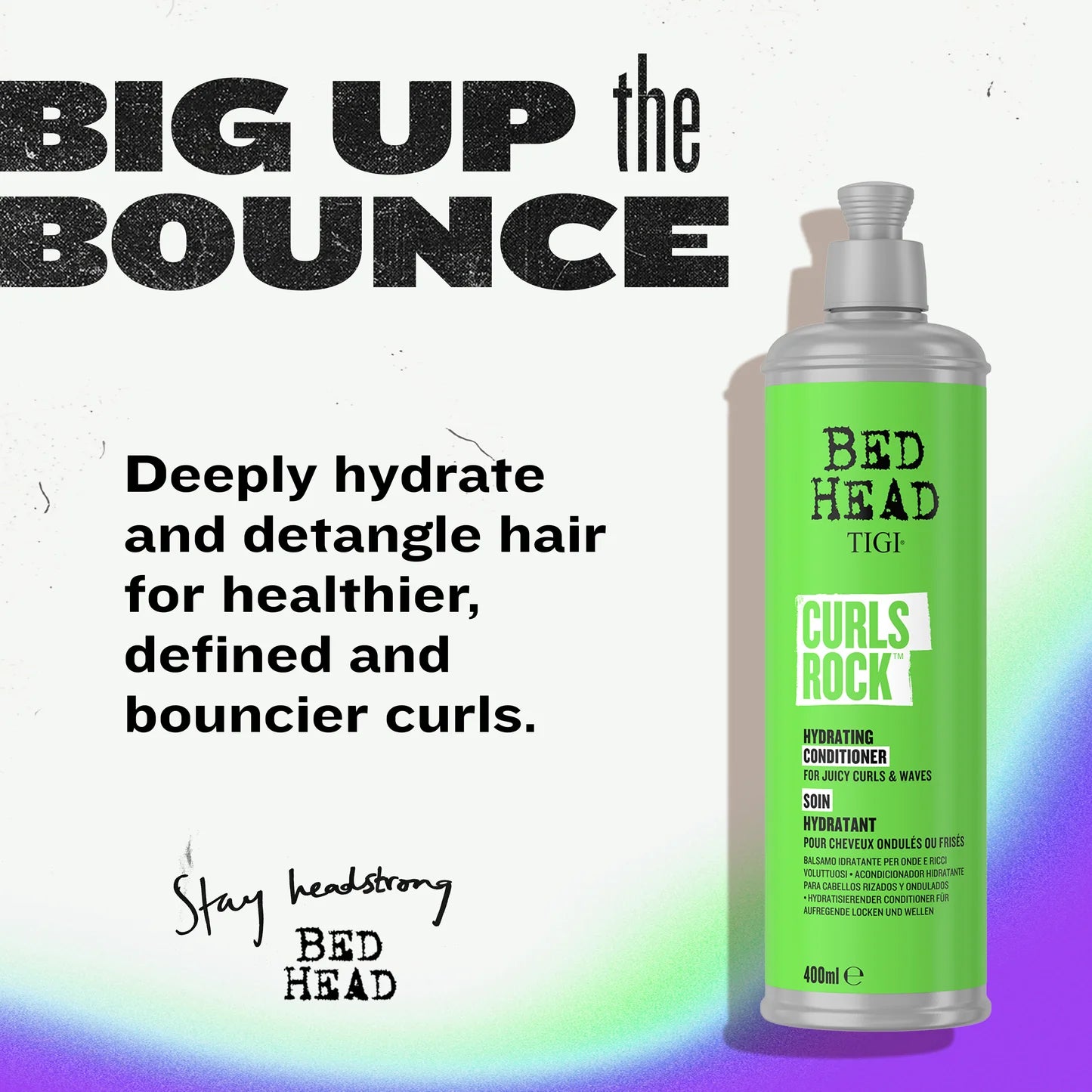 BEDHEAD Curls Rock Hydrating Conditioner for Juicy Curls and Waves 400ML