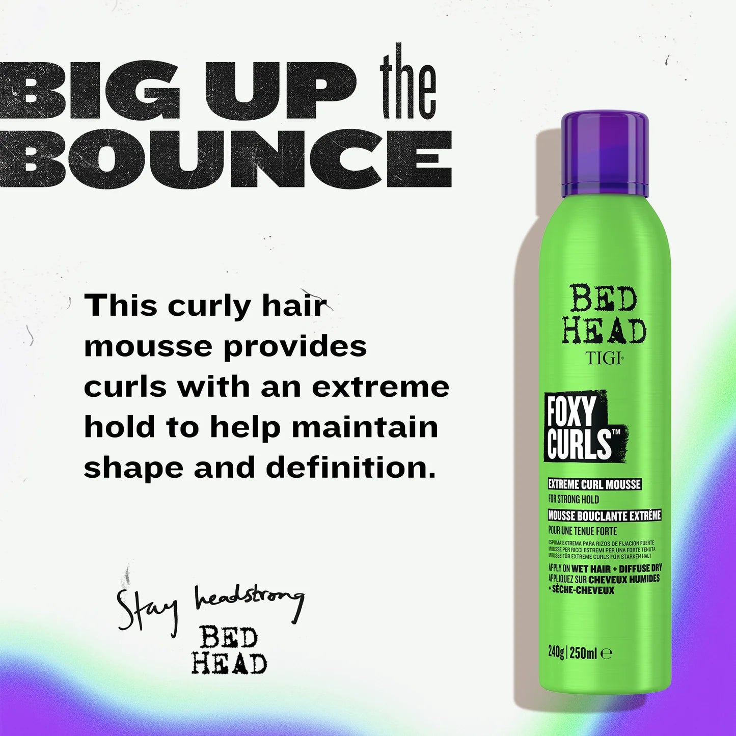 TIGI BED HEAD Foxy Curls Curly Hair Mousse for Strong Hold 250ml