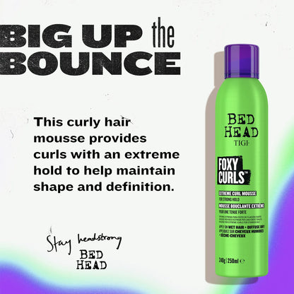 TIGI BED HEAD Foxy Curls Curly Hair Mousse for Strong Hold 250ml