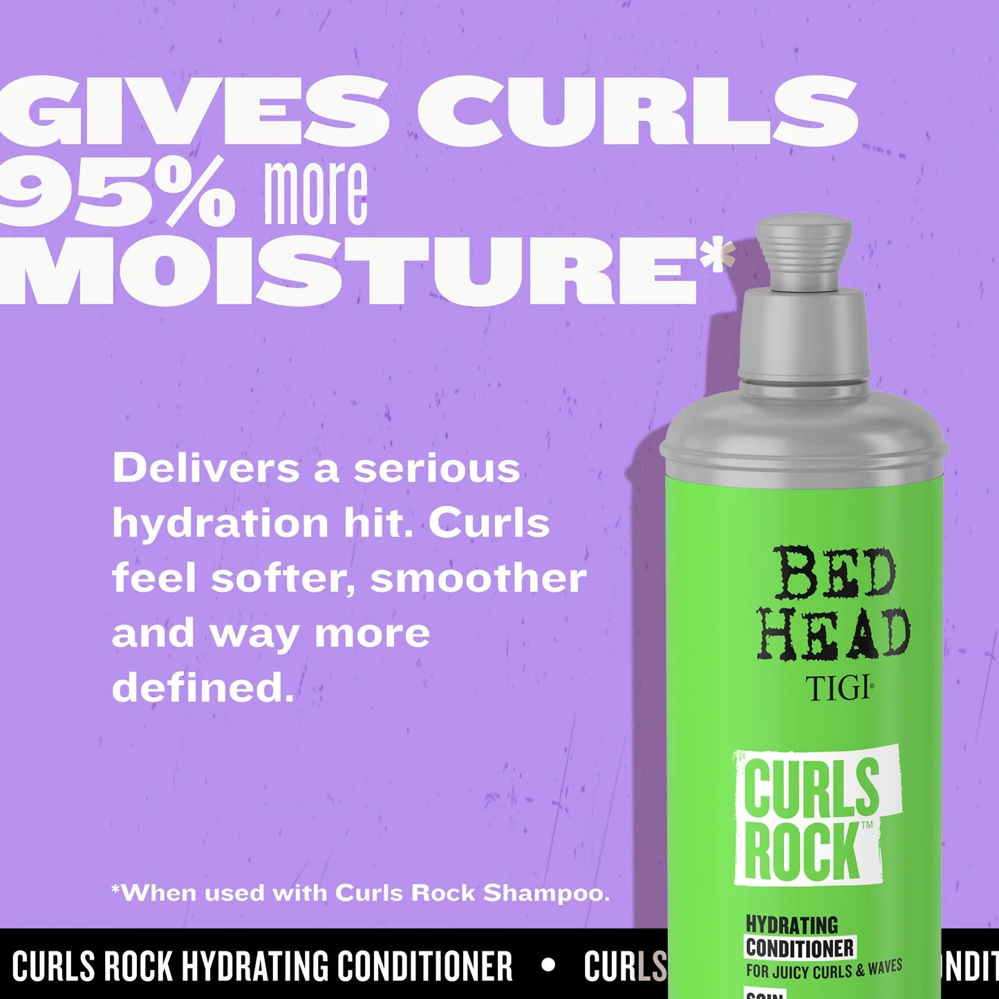 BEDHEAD Curls Rock Hydrating Conditioner for Juicy Curls and Waves 400ML