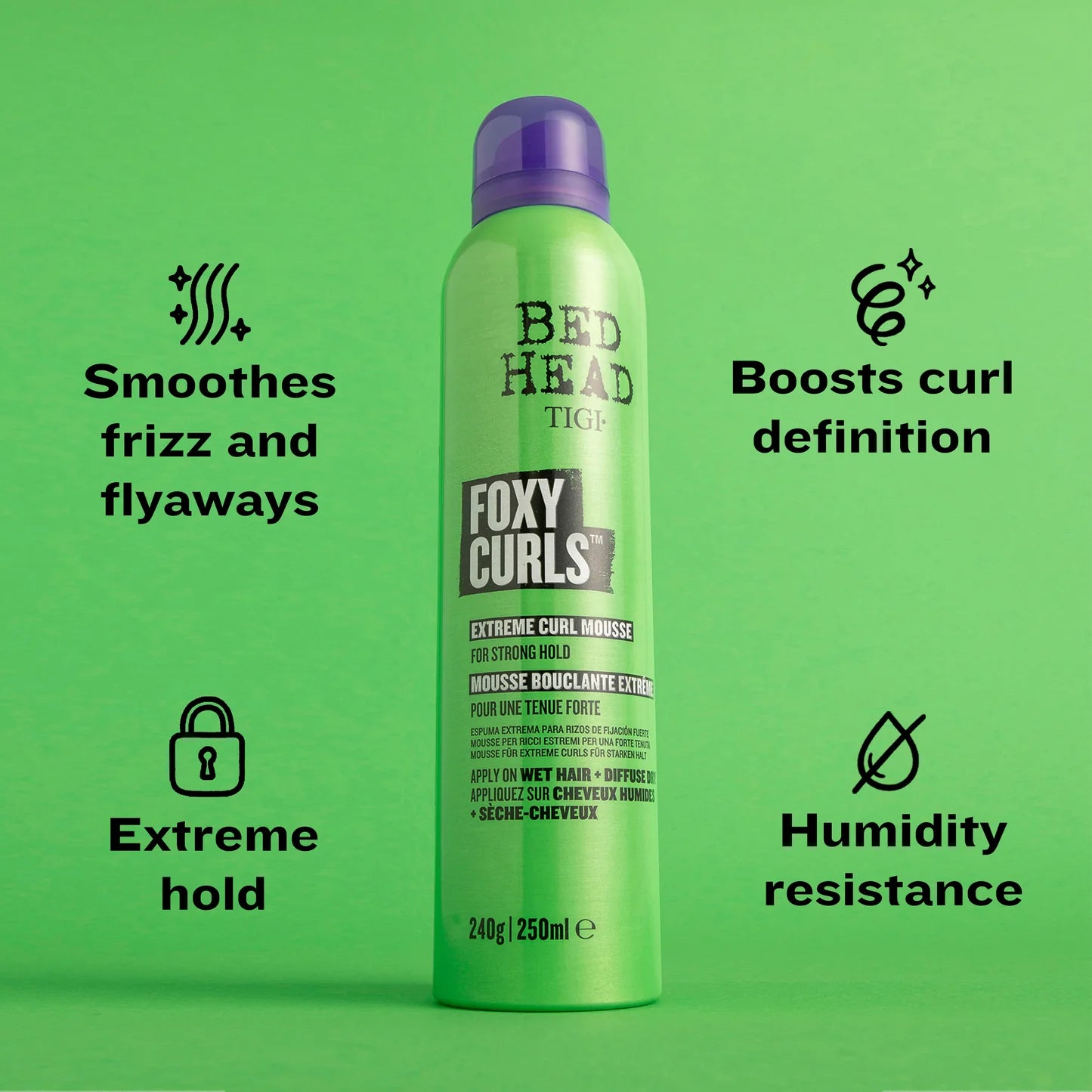 TIGI BED HEAD Foxy Curls Curly Hair Mousse for Strong Hold 250ml