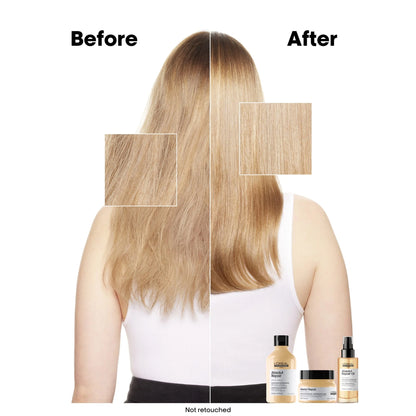 Absolut Repair Conditioner before and after results on damaged hair