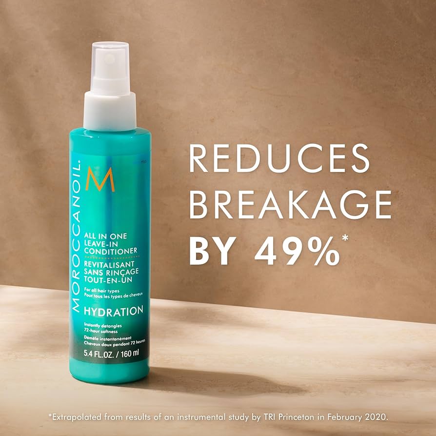 Moroccanoil Perfect Detangling Duo All In One Leave-In Conditioner with free paddle brush
