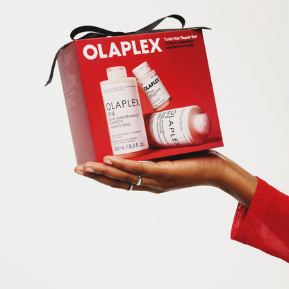 OLAPLEX Total Hair Repair Set limited-edition red gift box with ribbon