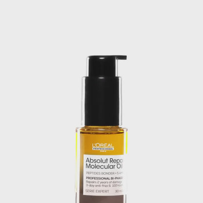 LOREAL PROFESSIONAL Absolut Repair Molecular Professional Bi-phase Oil for damaged hair.