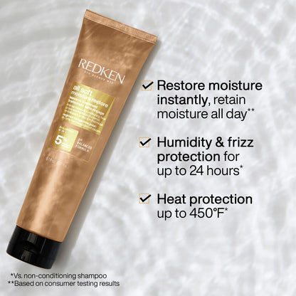 REDKEN ALL SOFT MOISTURE RESTORE LEAVE-IN TREATMENT 150ml