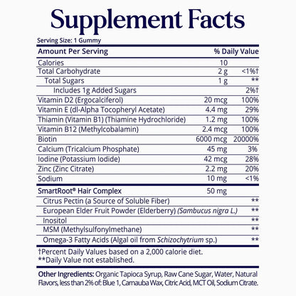 Woman holding SugarBearPro Hair Vegan Vitamin Gummies bottle
