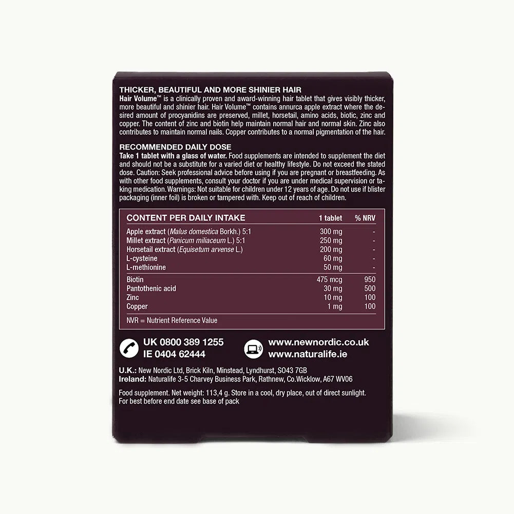 Hair Volume Tablets x30 - New Nordic