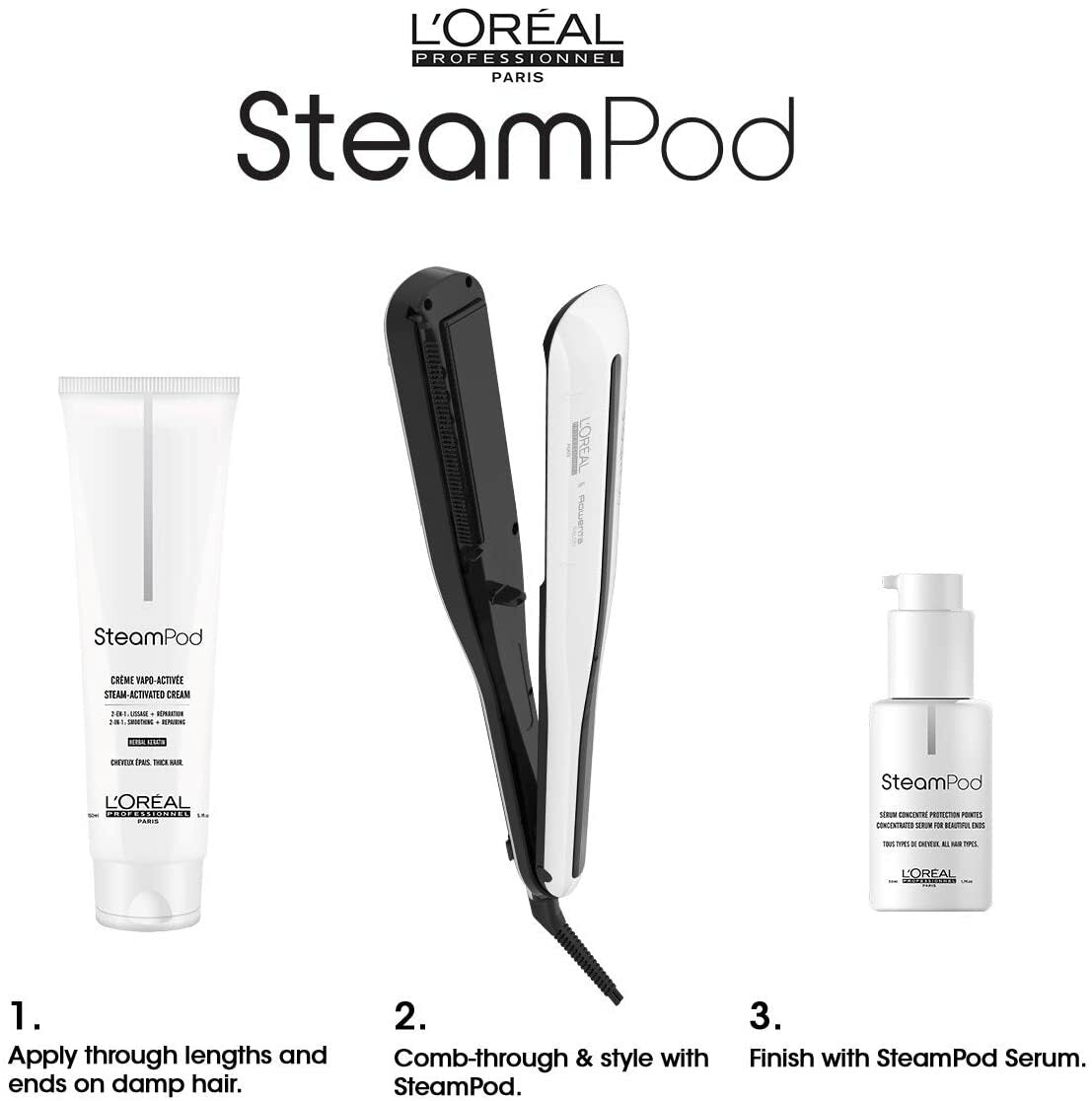 Loreal Steam Pod Protective Smoothing Serum 50ml