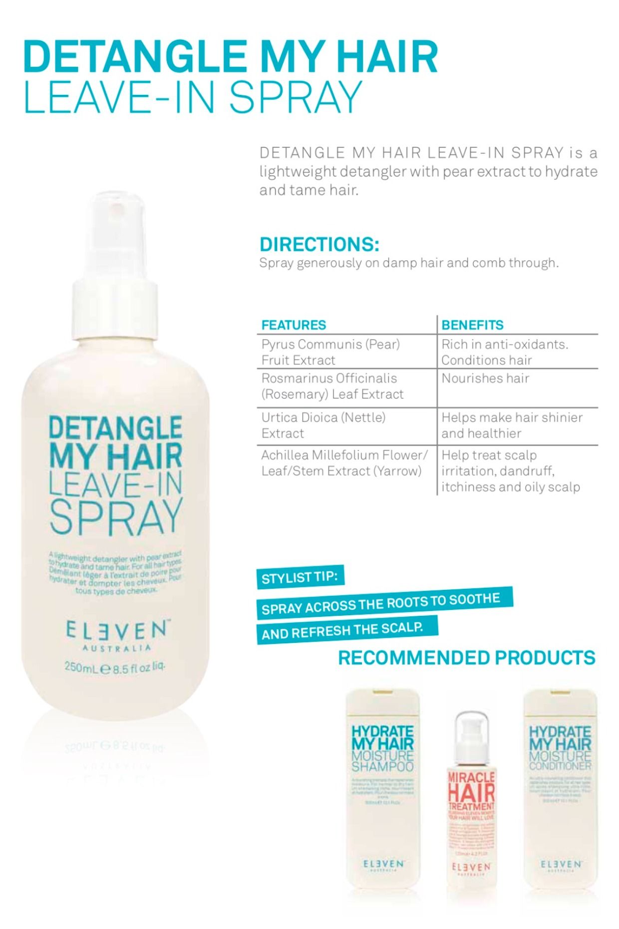 ELEVEN AUSTRALIA Detangle My Hair Leave-In Spray 250ml