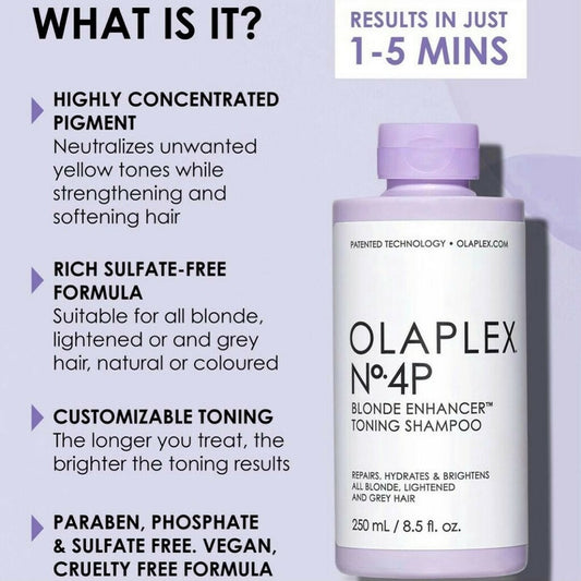 OLAPLEX No.4P Blonde Enhancer Toning Shampoo 250ml